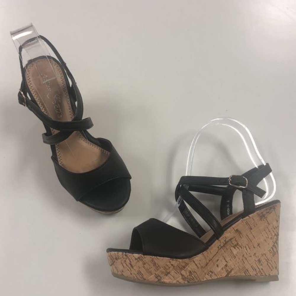 Wedge Sandals from Fashion Focus Black 8.5